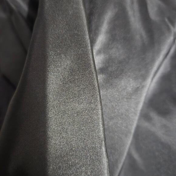 Catherine Regehr Silk Dress Black Wrap Taffeta Shawl Collar Crinoline Medium - Picture 15 of 16